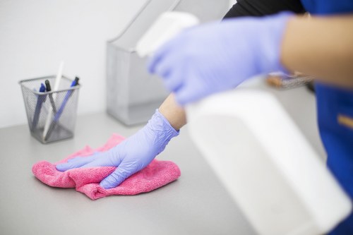 Customer complaint being recorded for a cleaning service