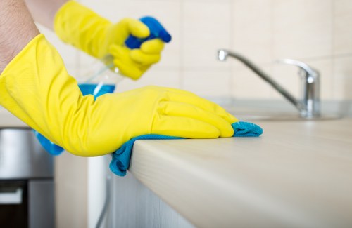 Deep oven cleaning process in a Lambeth home kitchen