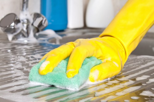 Deep cleaning supplies ready for a one off cleaning service